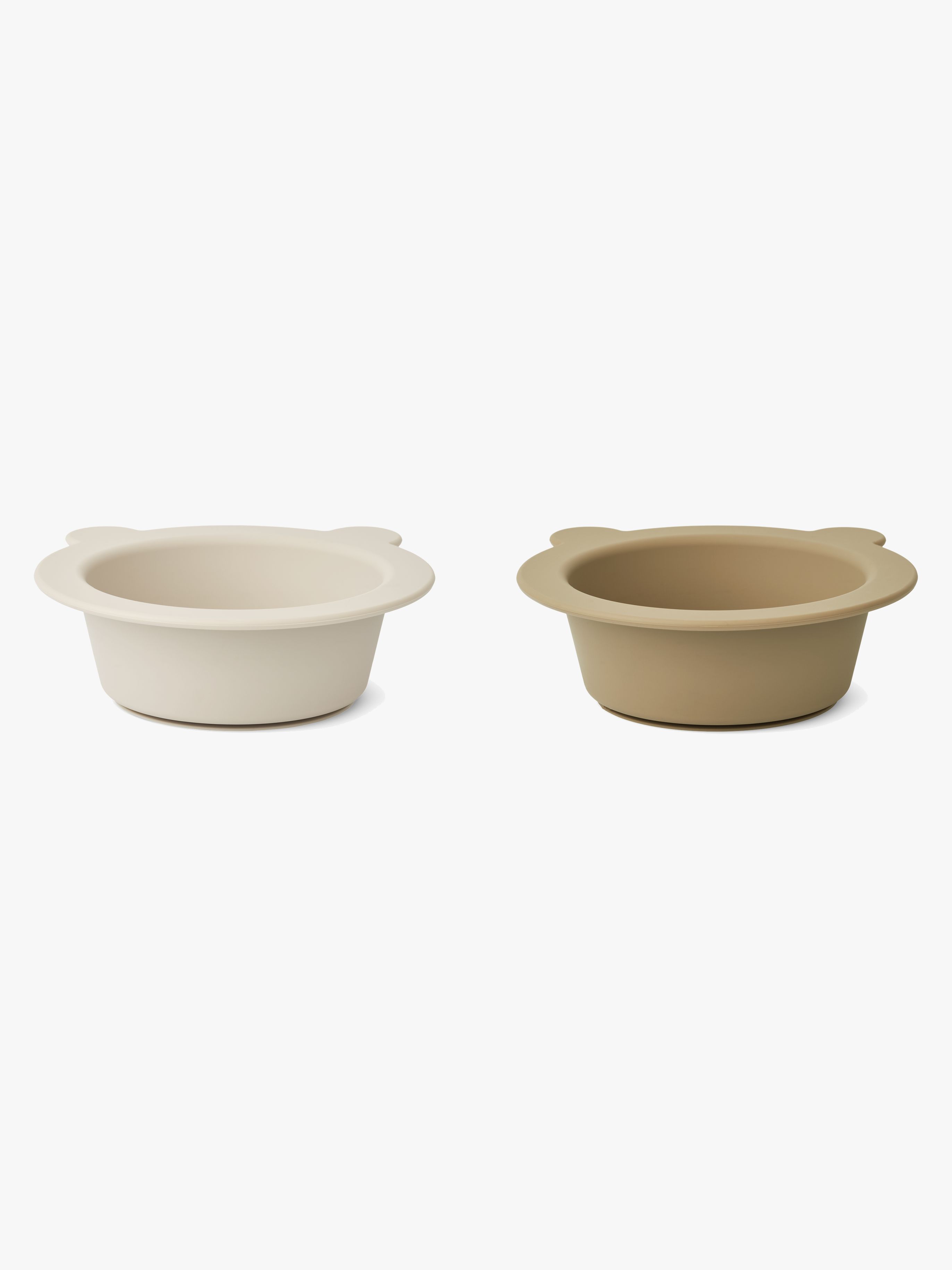 LIEWOOD Peony Skålar med Sugpropp 2-Pack, Sandy/Oat