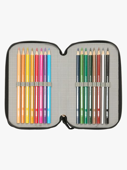 Marvel Avengers  Fyllt Trippelpennfodral 37 Delar, Blå