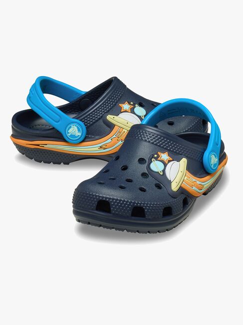 Crocs Classic UFO Lights Kids Tofflor, Navy