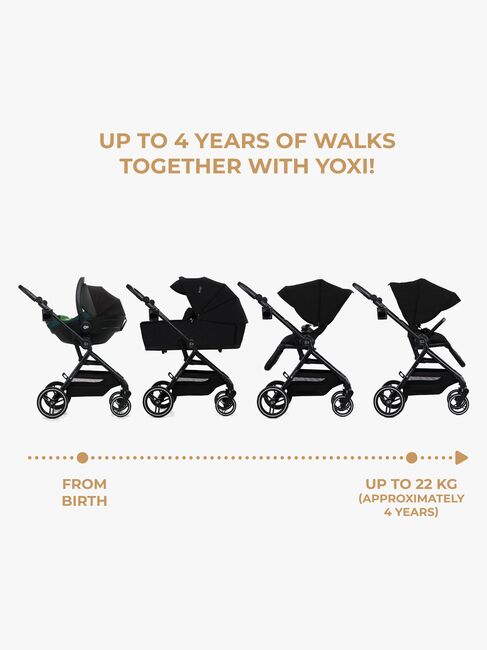 Kinderkraft YOXI 2-in-1 Duovagn, Pure Black