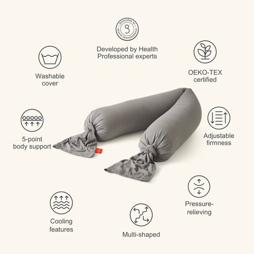 bbhugme Gravid- och Amningskudde, Stone