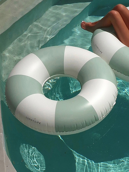 SUNNYLiFE Badring, The Vacay Olive Stripe