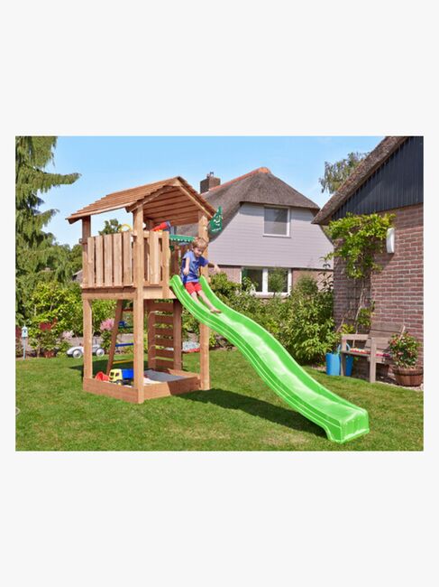 Jungle Gym Cottage Lektorn med Grön Rutschkana