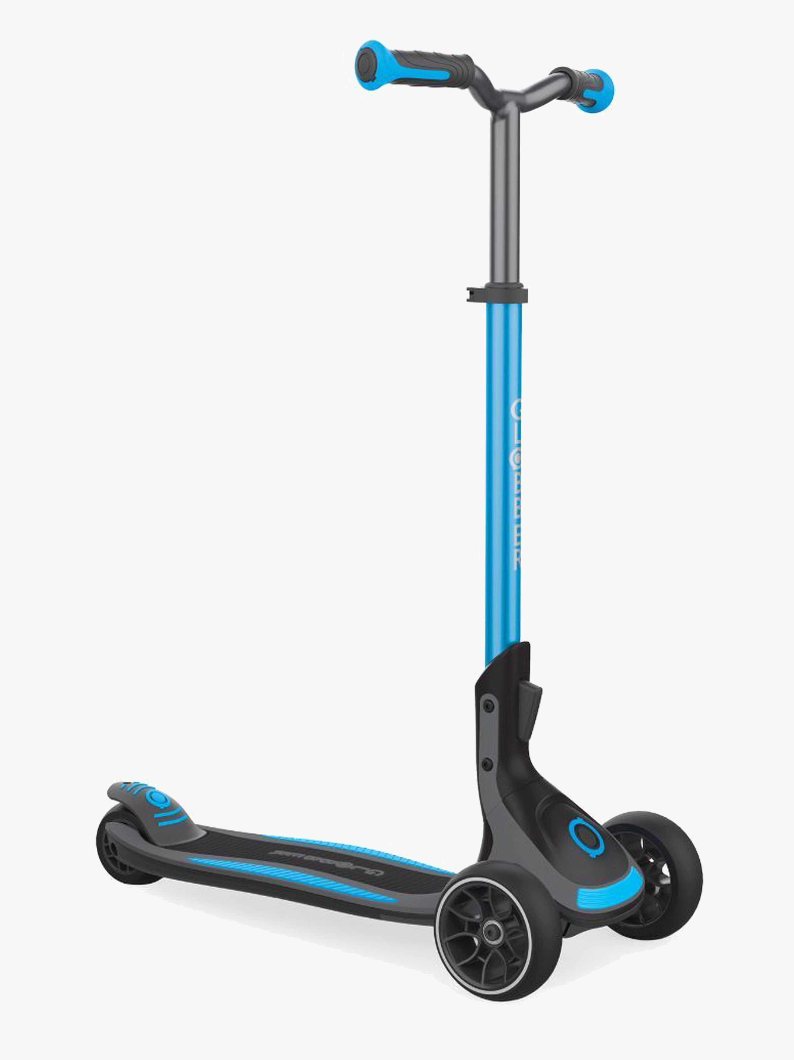 Globber Ultimum Hopfällbar 3-hjulig Sparkcykel, Svart/Blå