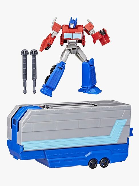 Transformers EarthSpark Optimus Prime-figur med Släp