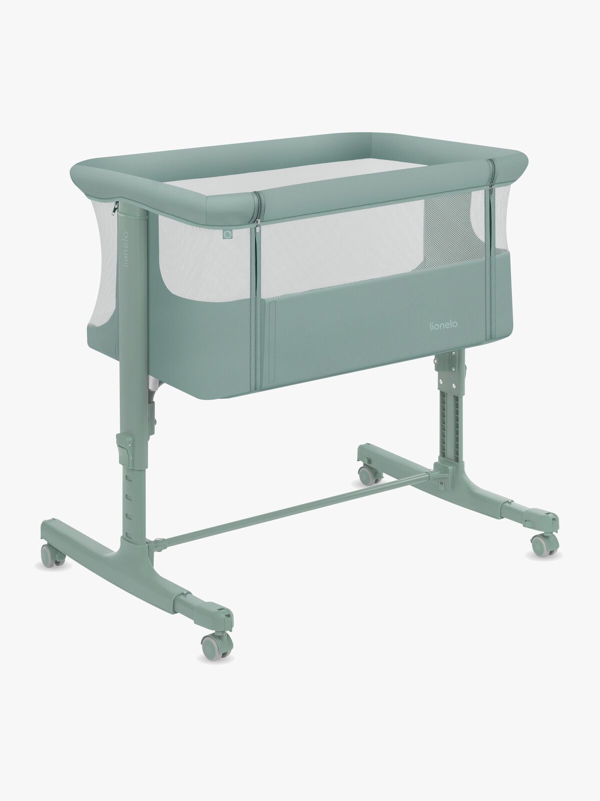 Lionelo Aurora Bedside Crib 3-i-1, Green Sage