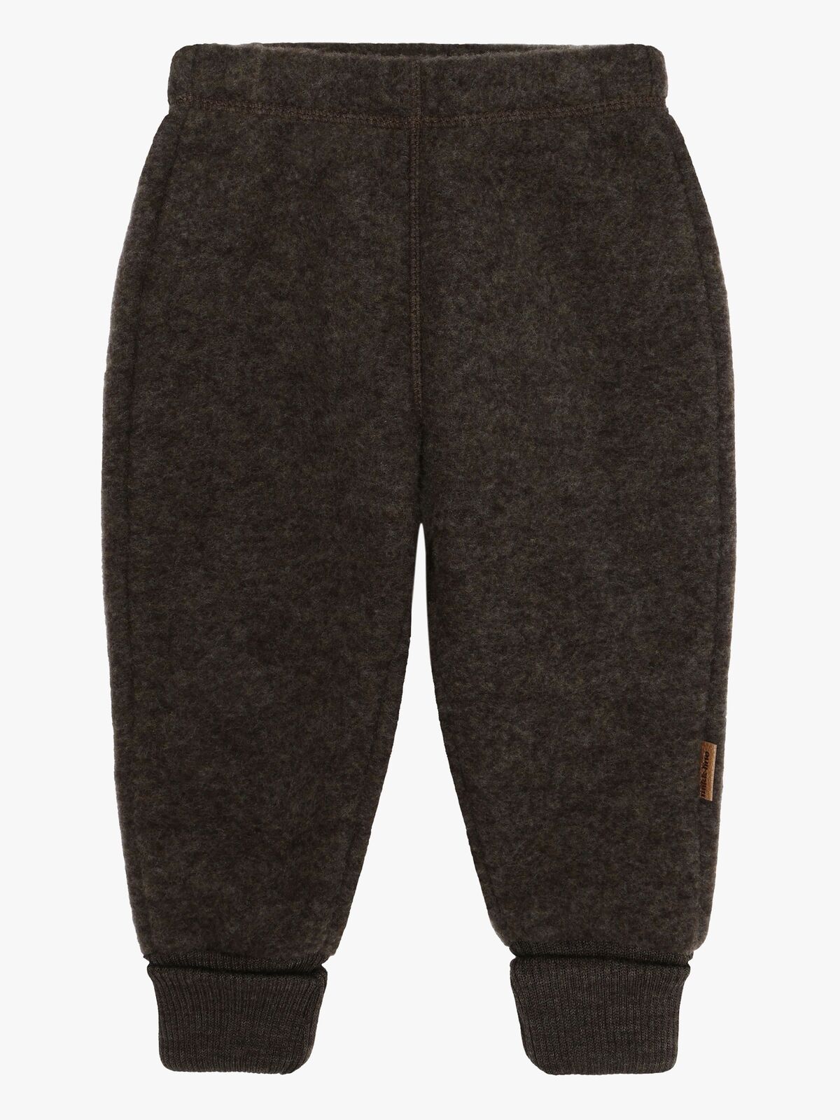 Mikk-Line Ullfleecebyxor Barn, Dark Brown Melange