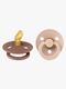 BIBS Colour Napp 2-pack Latex Stl 1 Anatomisk, Woodchuck/Blush