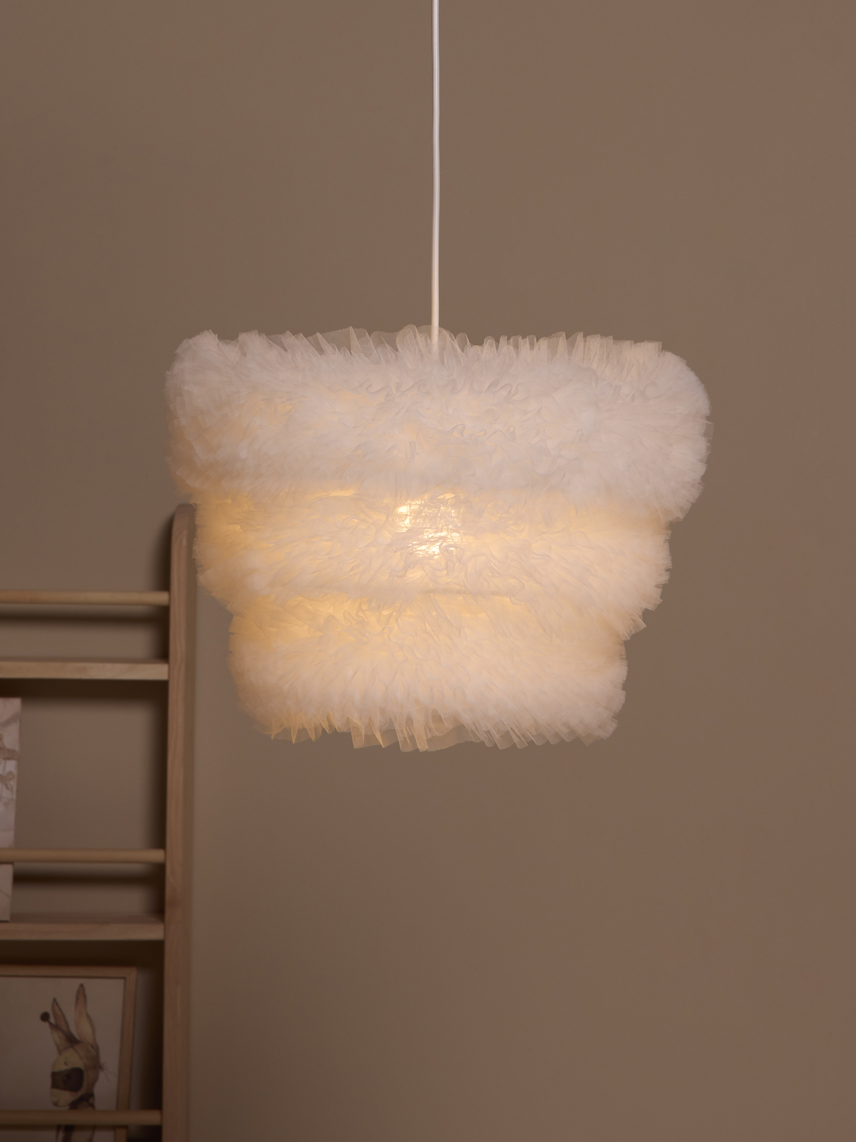 Alice &  Fox LUNA Taklampa 45 cm, Vit, Barnrum