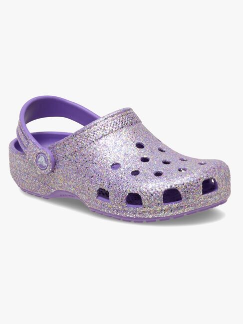Crocs Classic Fantasy Glitter Tofflor, Lila