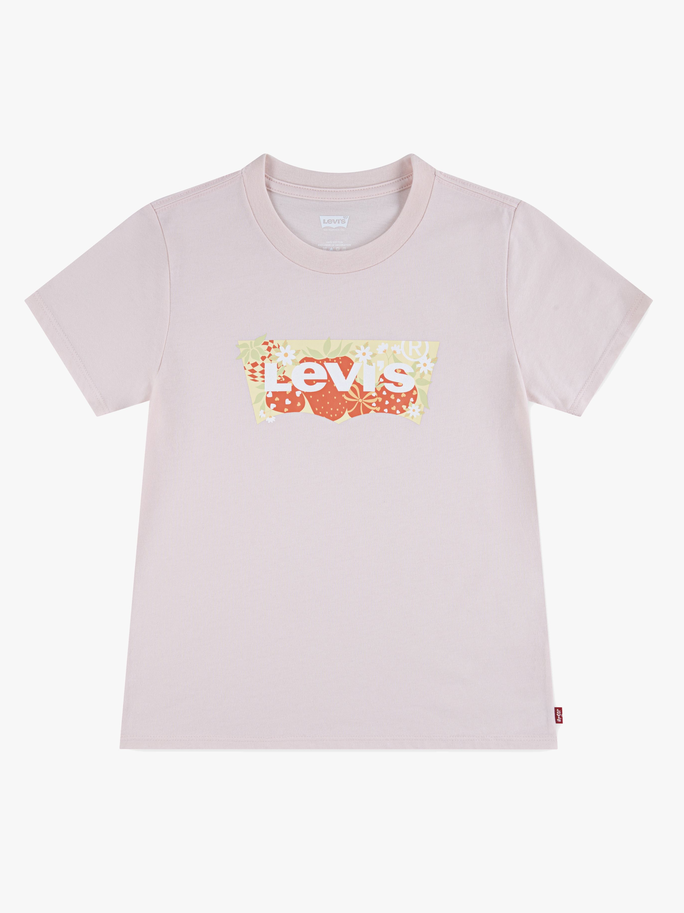 Levi's LVG Strawberry SS Batwing T-shirt, Crystal Pink, 140