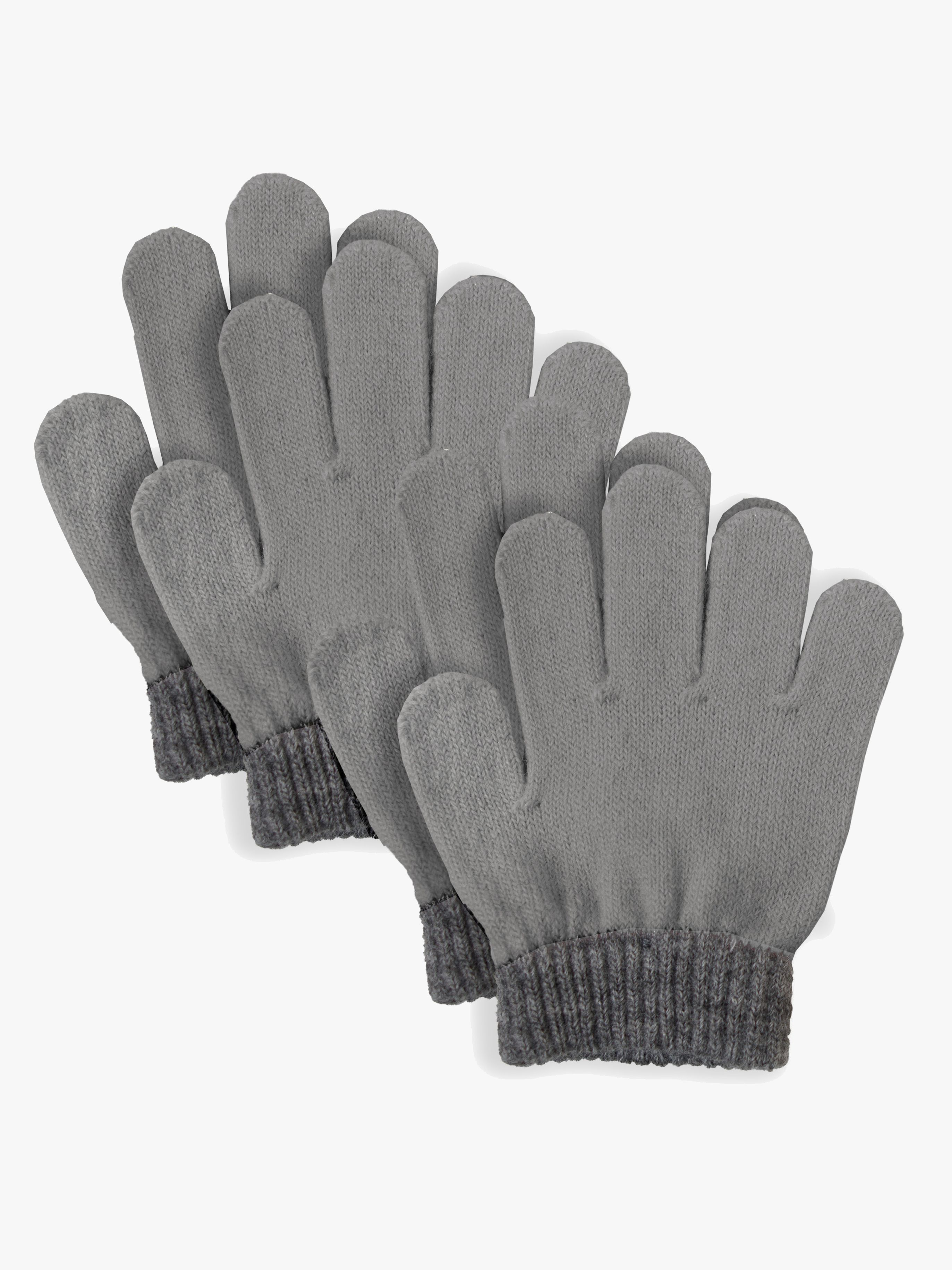 Lindberg Sundsvall Fingervantar Ullmix 2-Pack, Grey/Anth, 5-8 år