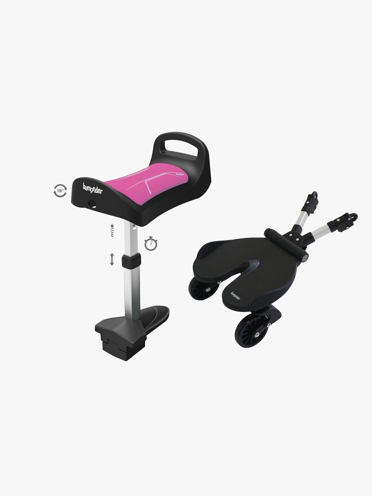 Bumprider Ståbräda inkl. Seat+, Rosa