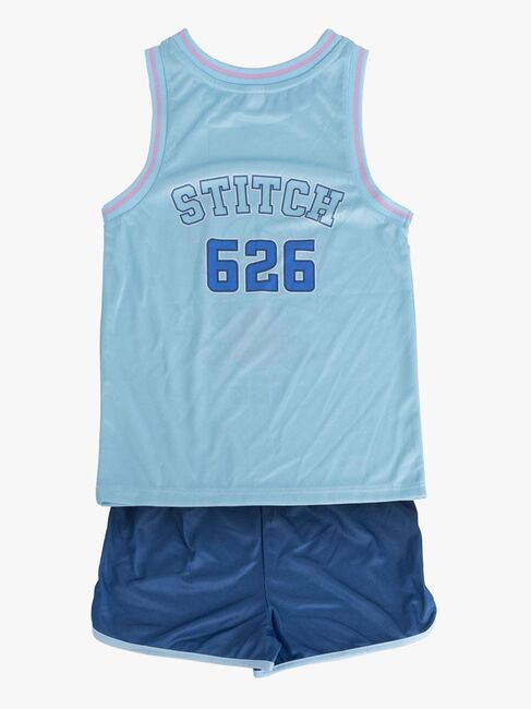 Disney Stitch Linne & Shorts Sport Set, Blå