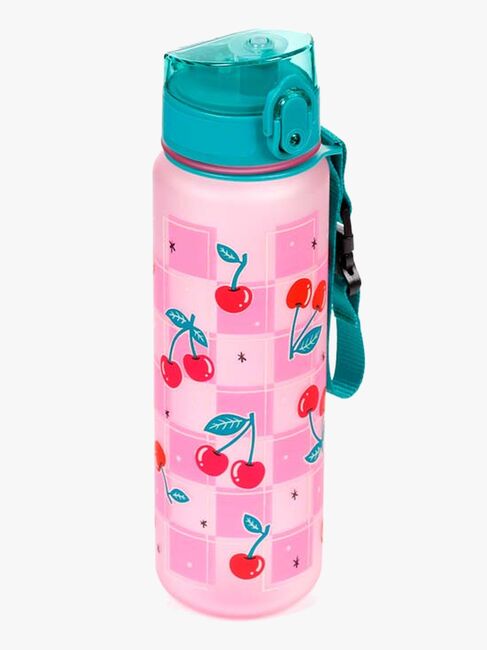 Cherry Pop Top Splittersäker Vattenflaska 600 ml, Rosa/Grön BOT395-4817_1.jpg