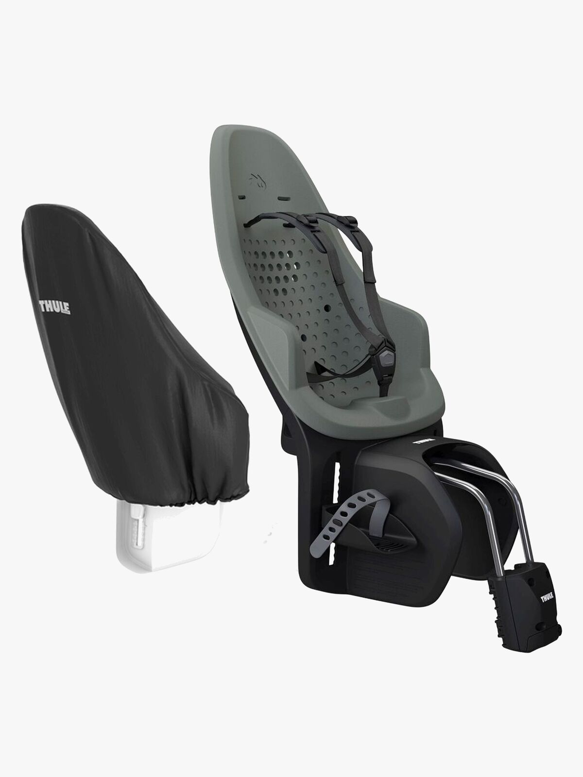 Thule Yepp 2 Maxi Frame Mount Cykelsits inkl. Regnskydd, Agave