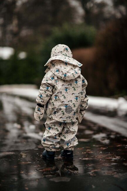 Geggamoja Fodrat Regnställ Pippi Långstrump, Beige