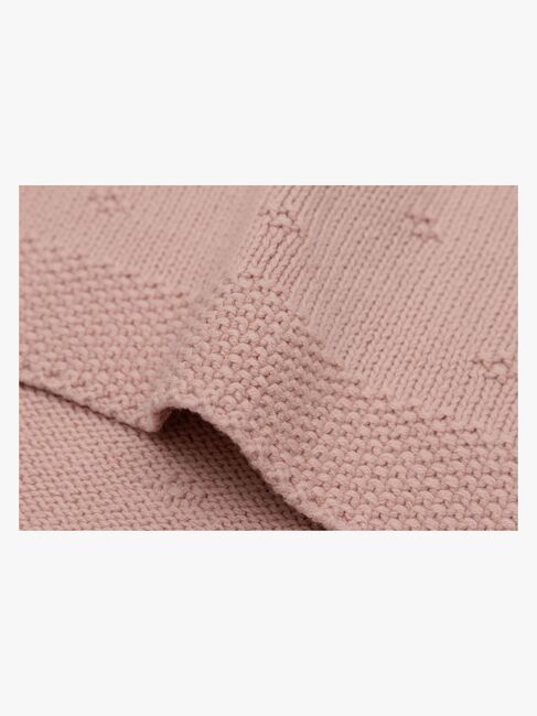 Jollein Stickad Filt Cozy, Wild Rose