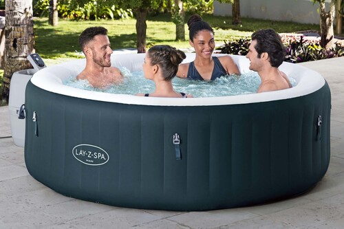 Bestway Spabad Lay-Z-Spabad Miami EnergySense AirJet 6 196x66 cm, Mörkgrön