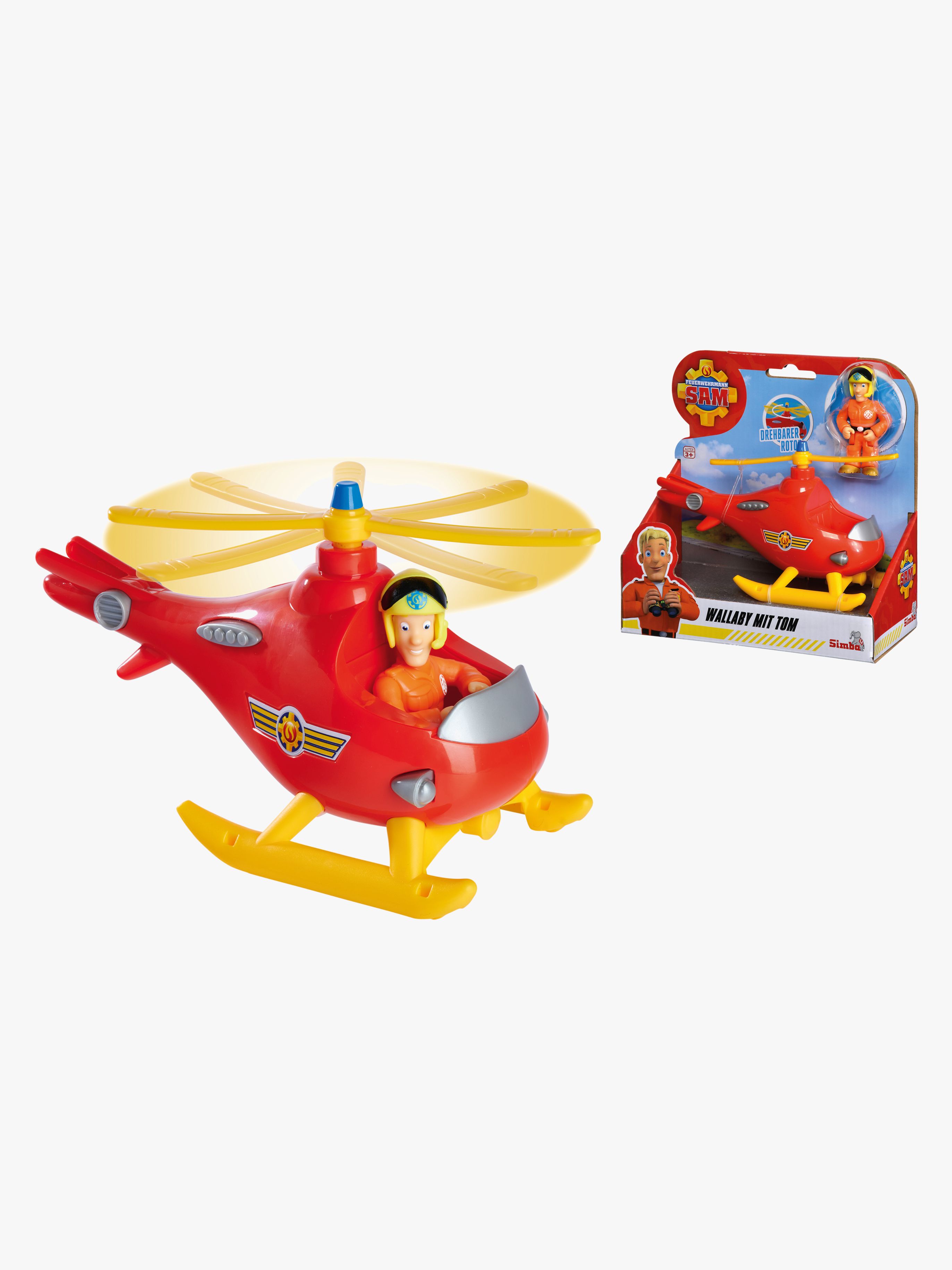 Helikopter Wallaby & Tom Figur Brandman Sam