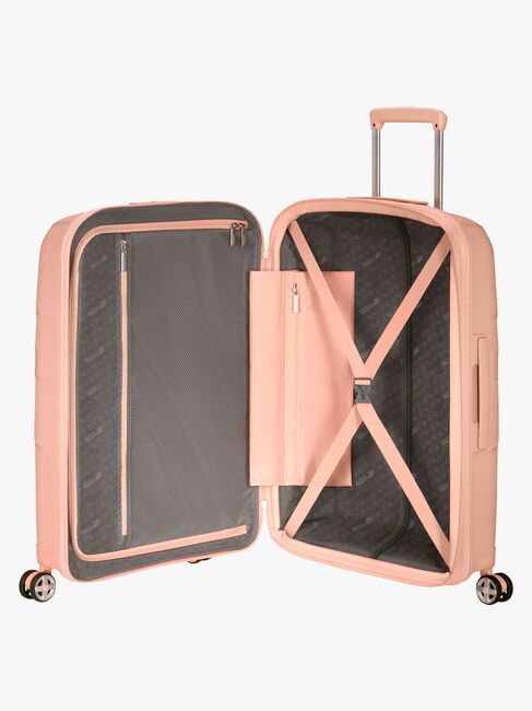 American Tourister StarVibe Spinner Resväska 70-77L, Metallic Peach