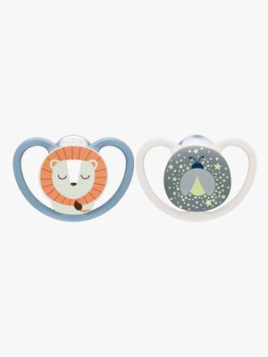 NUK Perfect Match Air Night Napp 2-Pack Stl 1, Lion