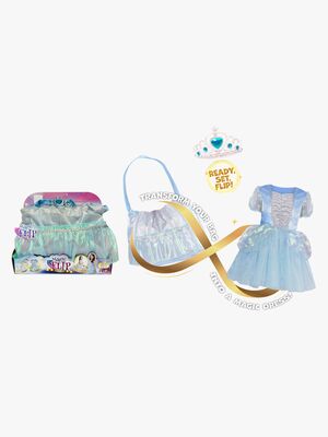 Magic Flip Kostume Prinsesse 110-116 cm, Blå