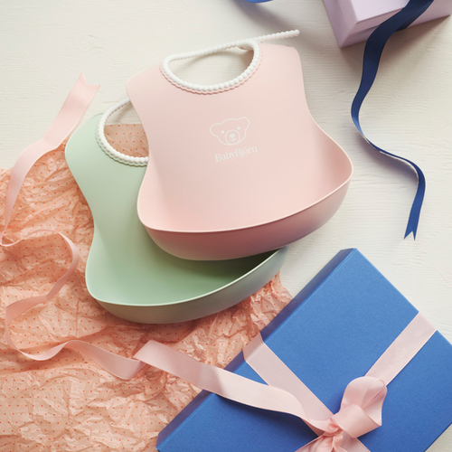 BabyBjörn Haklapp 2-pack, Blekgrön/Blekrosa