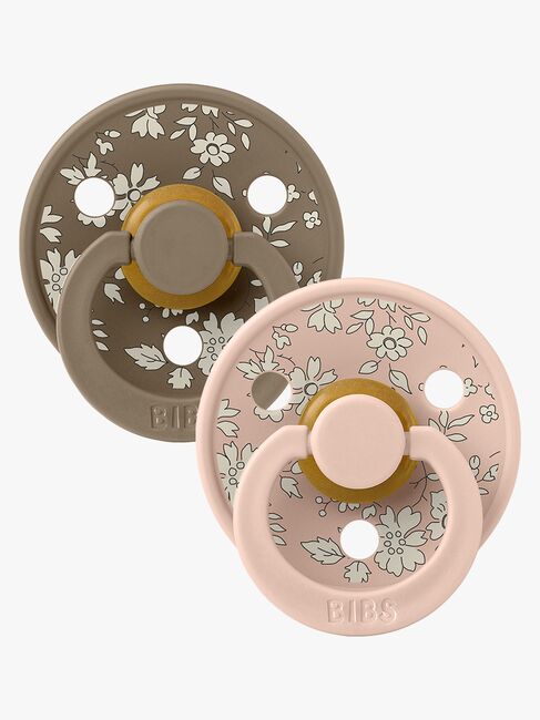 BIBS x Liberty Colour Napp 2-Pack Latex Stl 1 Rund, Capel/Blush Mix