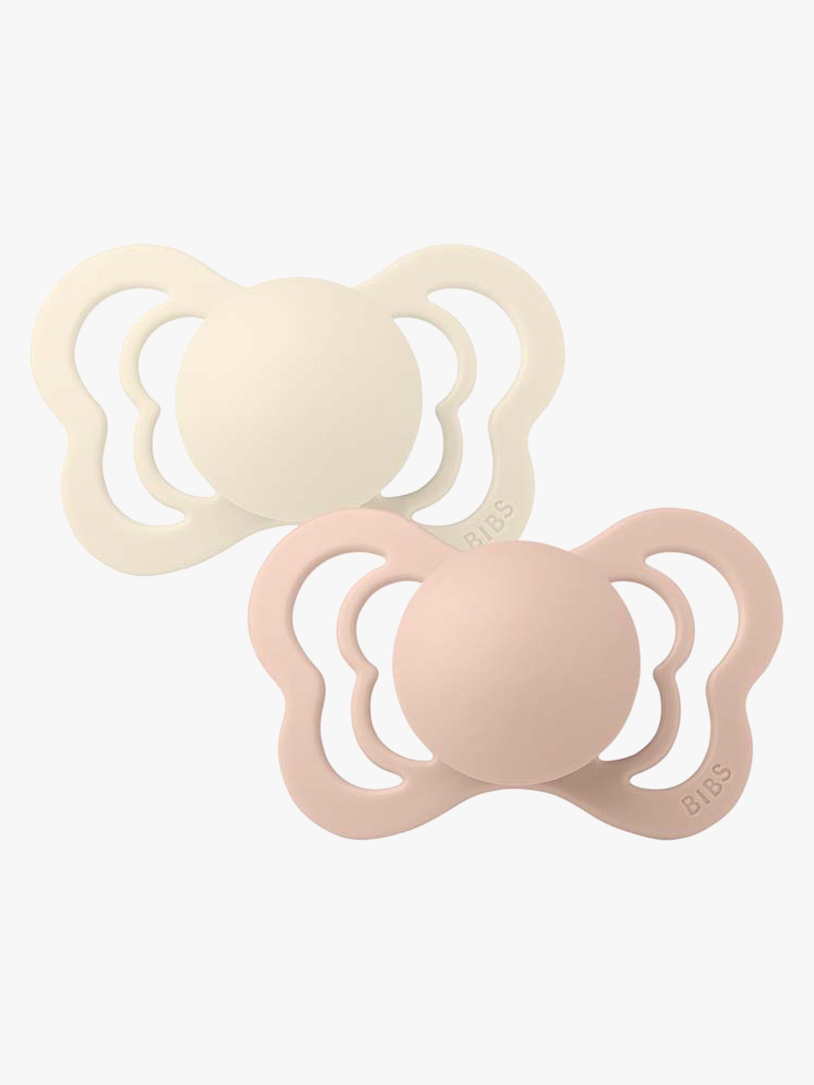 BIBS Couture Napp 2-pack Latex Stl 1 Anatomisk, Ivory/Blush