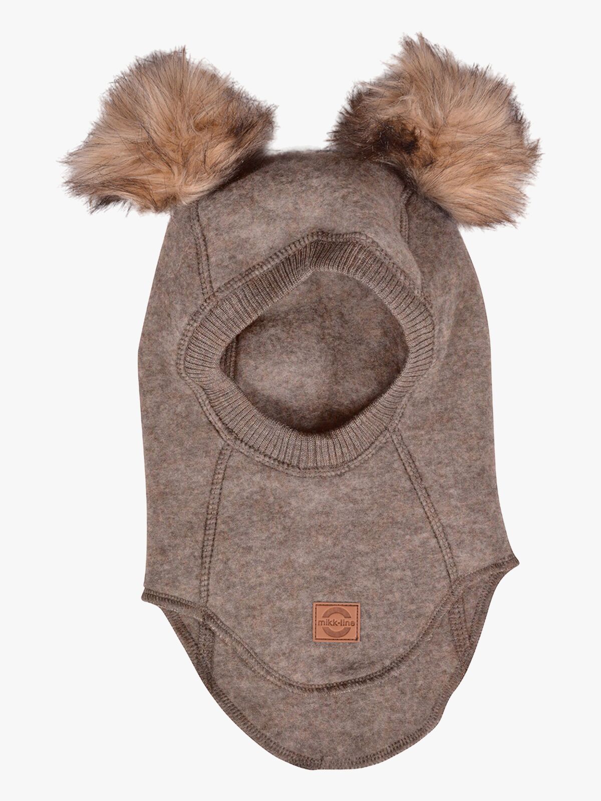 Mikk-Line Balaklava Merinoull med Pompoms, Melange Denver