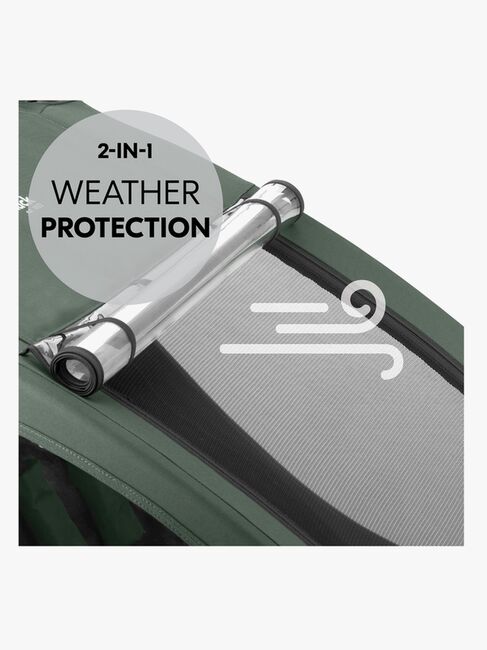 Hauck Dryk Duo Plus Cykelvagn, Dark Green