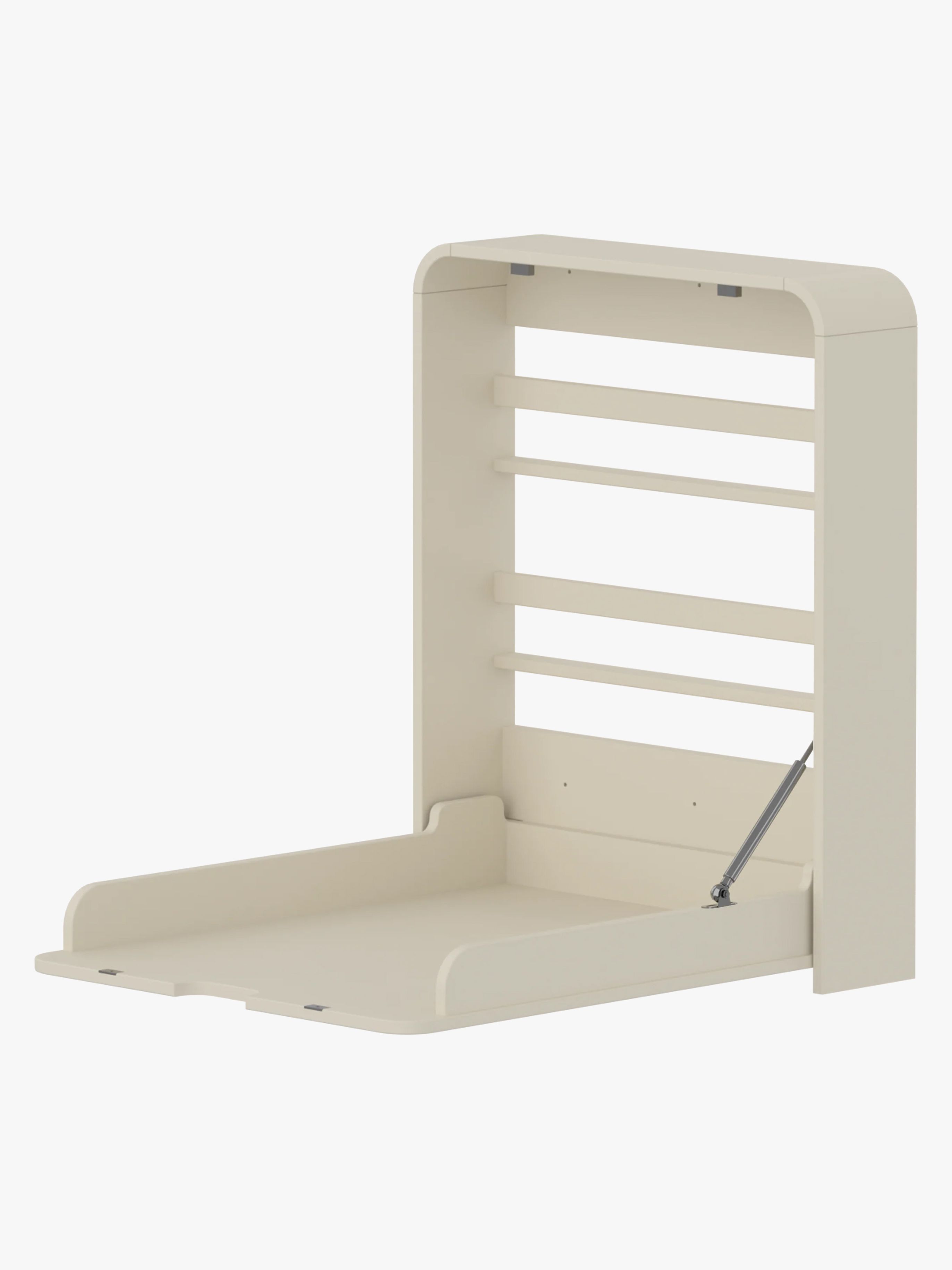 Flexa Nova Väggskötbord Cream – fällbart skötbord med förvaring, max 11 kg