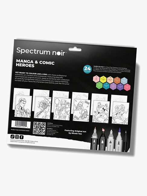 Spectrum Noir Illustrationsset Serietidningshjältar