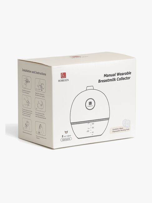 Beemoo CARE Horigen Bärbar Manuell Bröstpump inkl. 10-Pack Amningsinlägg