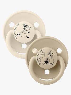 BIBS x Moomin De Lux Sut Lille My 2-pak Silikone One Size, Ivory/Vanilla