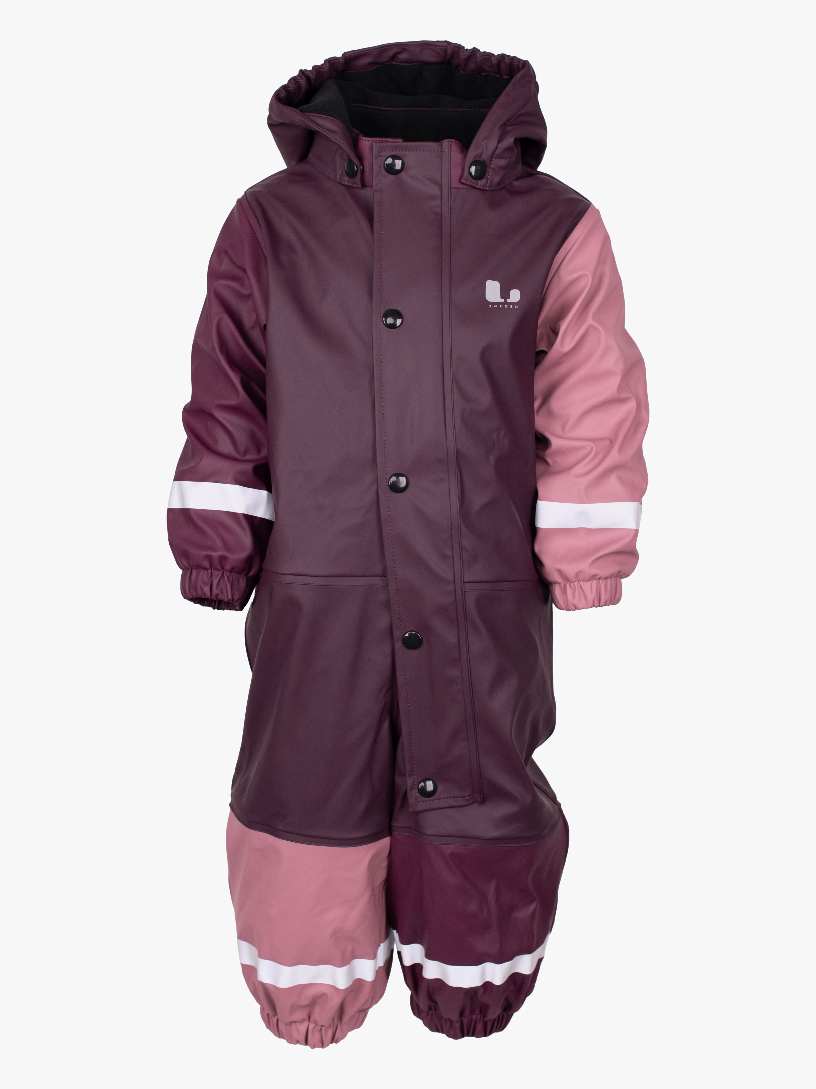 Lindberg Fagerhult Fodrad Regnoverall, Plum/Dry Rose, 104