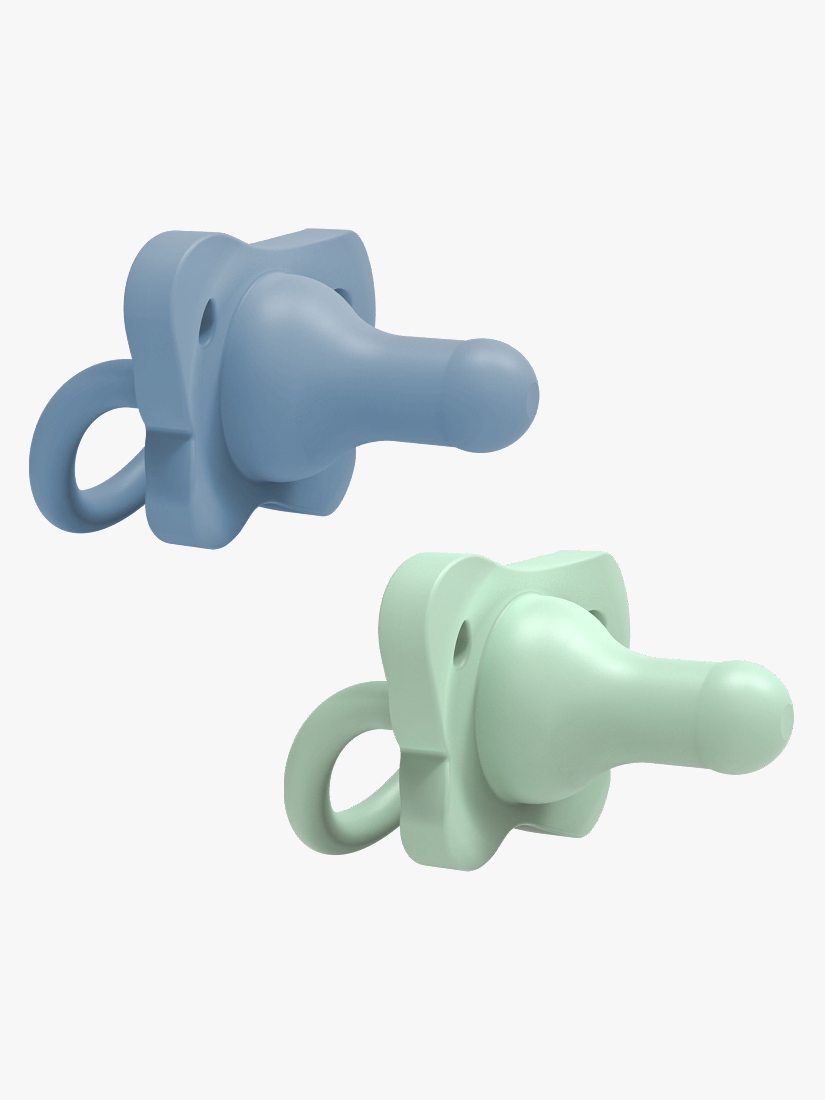 Dr. Brown's HappyPaci Napp 0-6m 2-pack Silikon, Blå/Grön