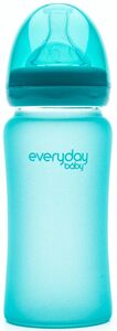 Everyday Baby Nappflaska Glas med Värmeindikator 240ml, Turquoise