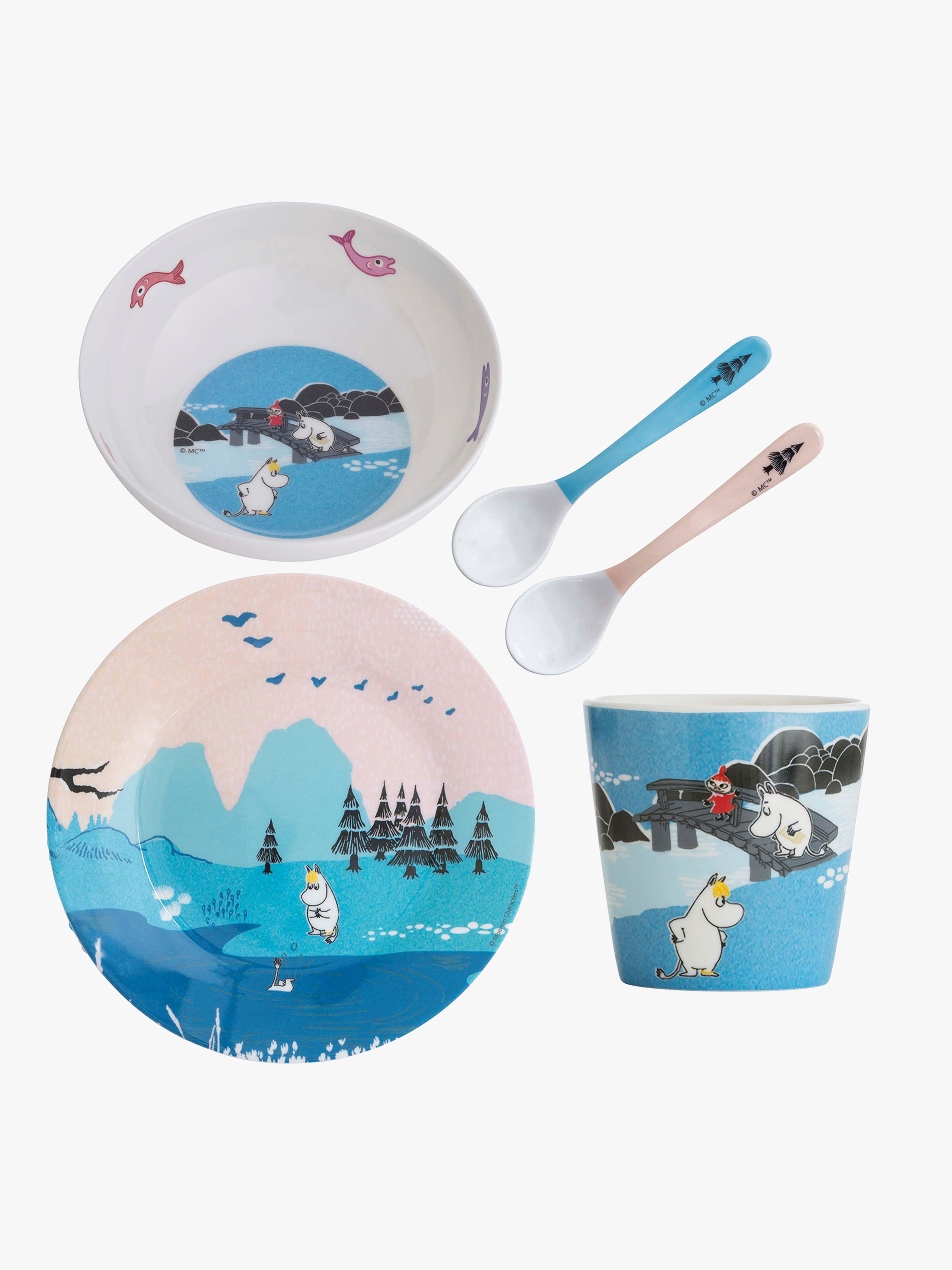 Mumin Melaminset Sommarhimmel 5-pack Blå