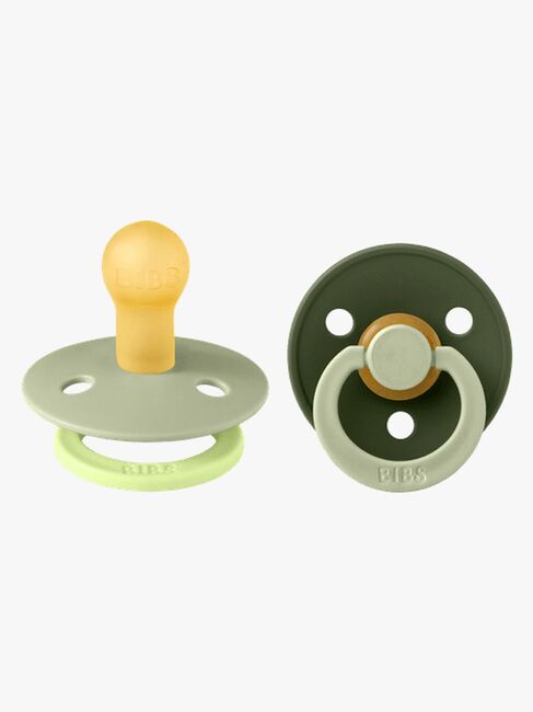 BIBS Studio Colour Fusion Napp 2-Pack Stl 1, Sage Hunter Green mix
