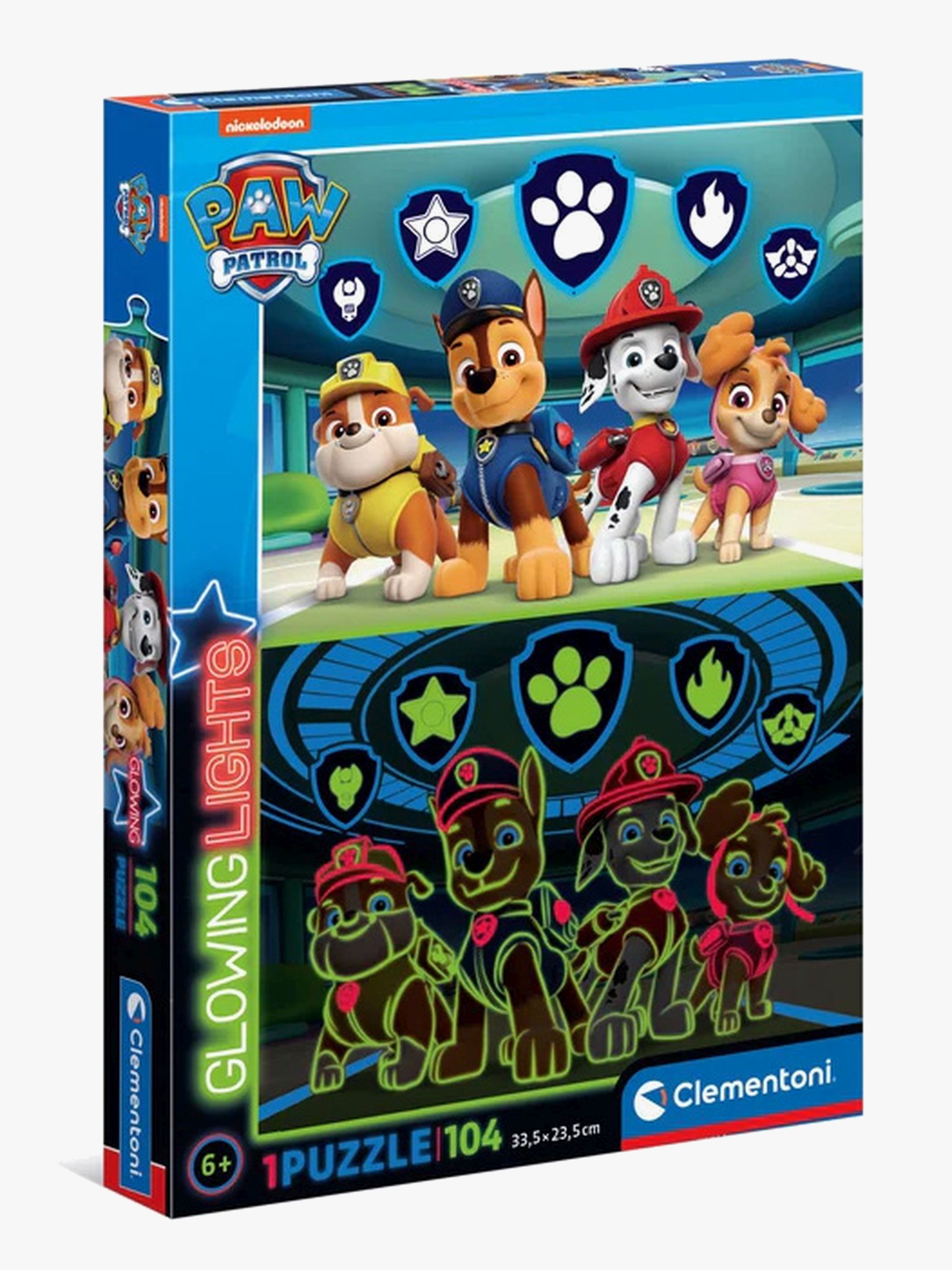 Köp Clementoni Glowing Paw Patrol Barnpussel 104 Bitar