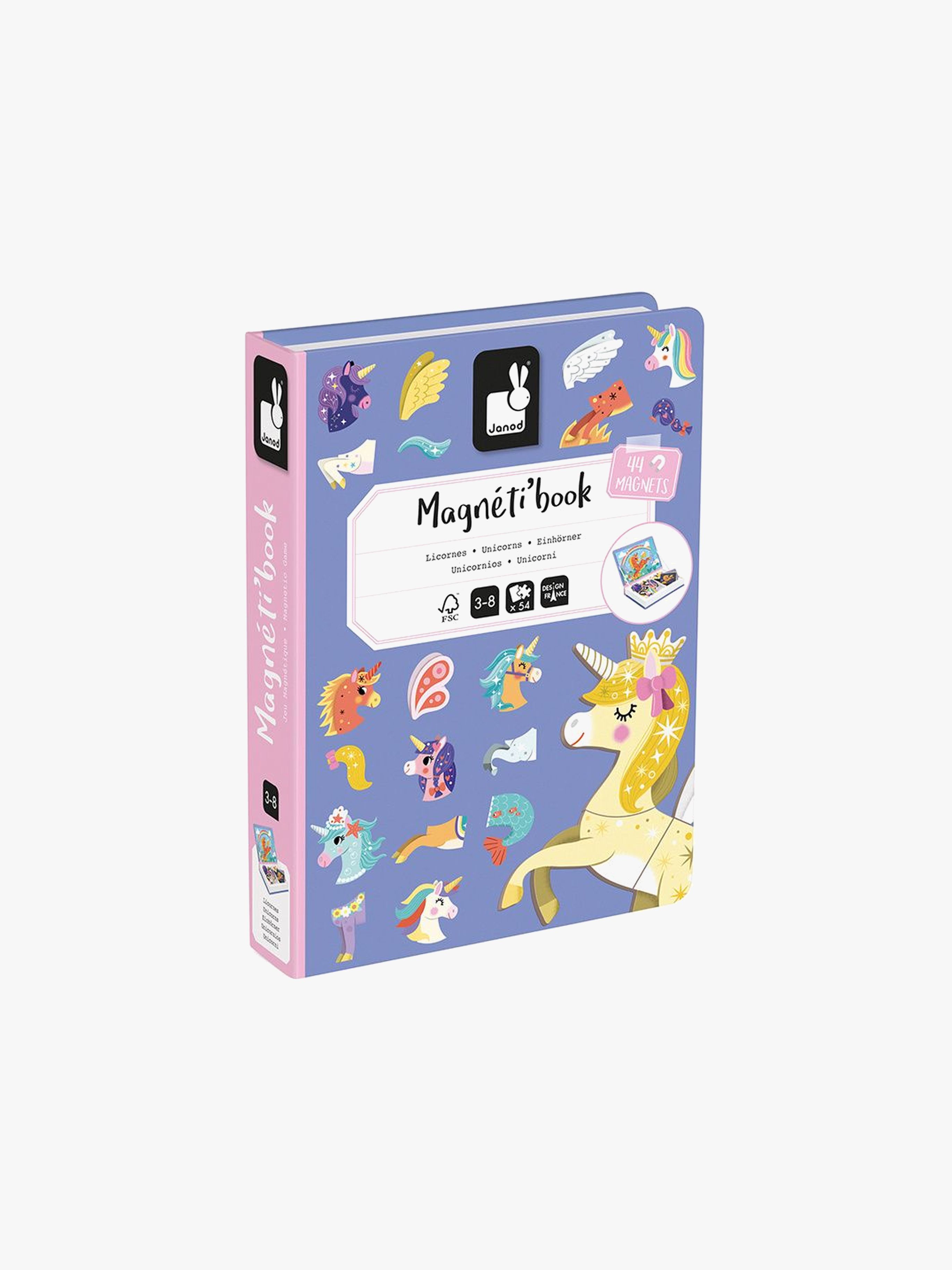 Janod Magneti'Book Enhörning Magnetset 44 st
