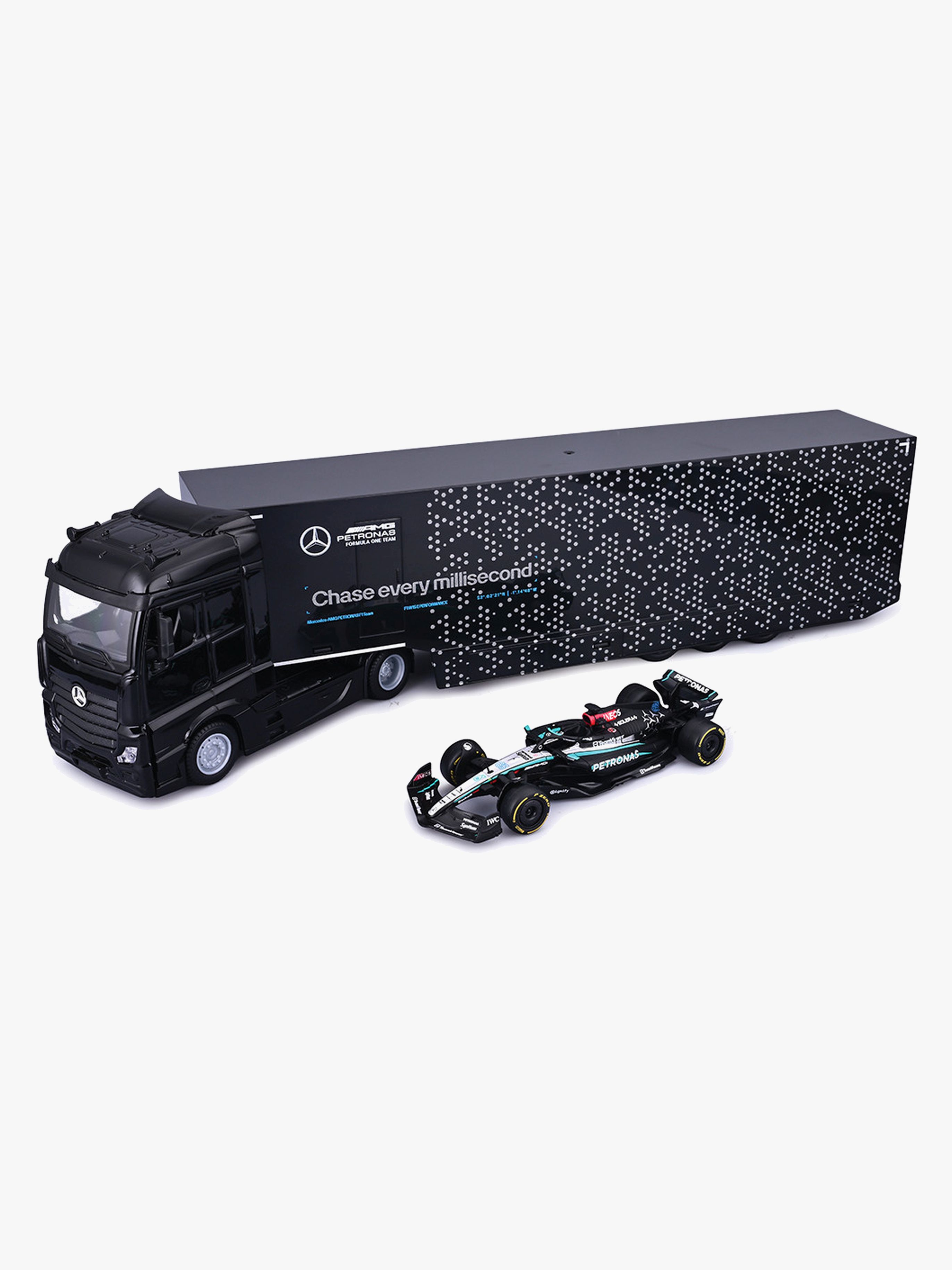 F1 Mercedes AMG Racing Transportset med W15 Russell #63 1:43