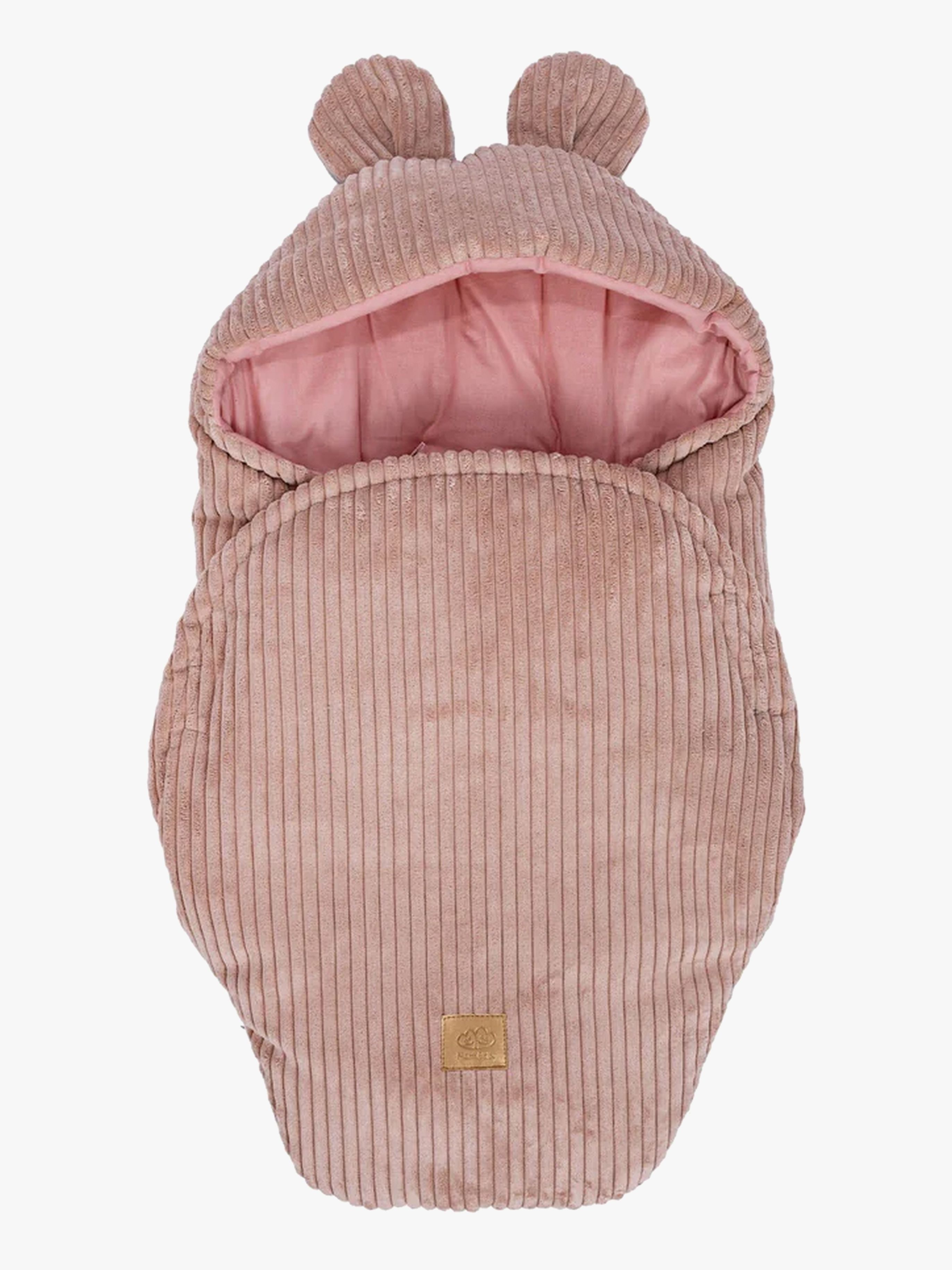 MeowBaby Aesthetic Swaddler med Björnöron Powder Pink