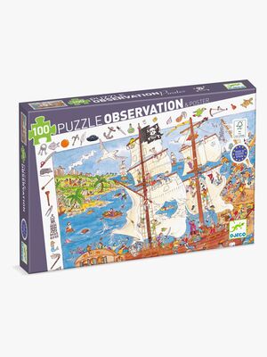 Djeco Observationspussel Pirat 100 Bitar