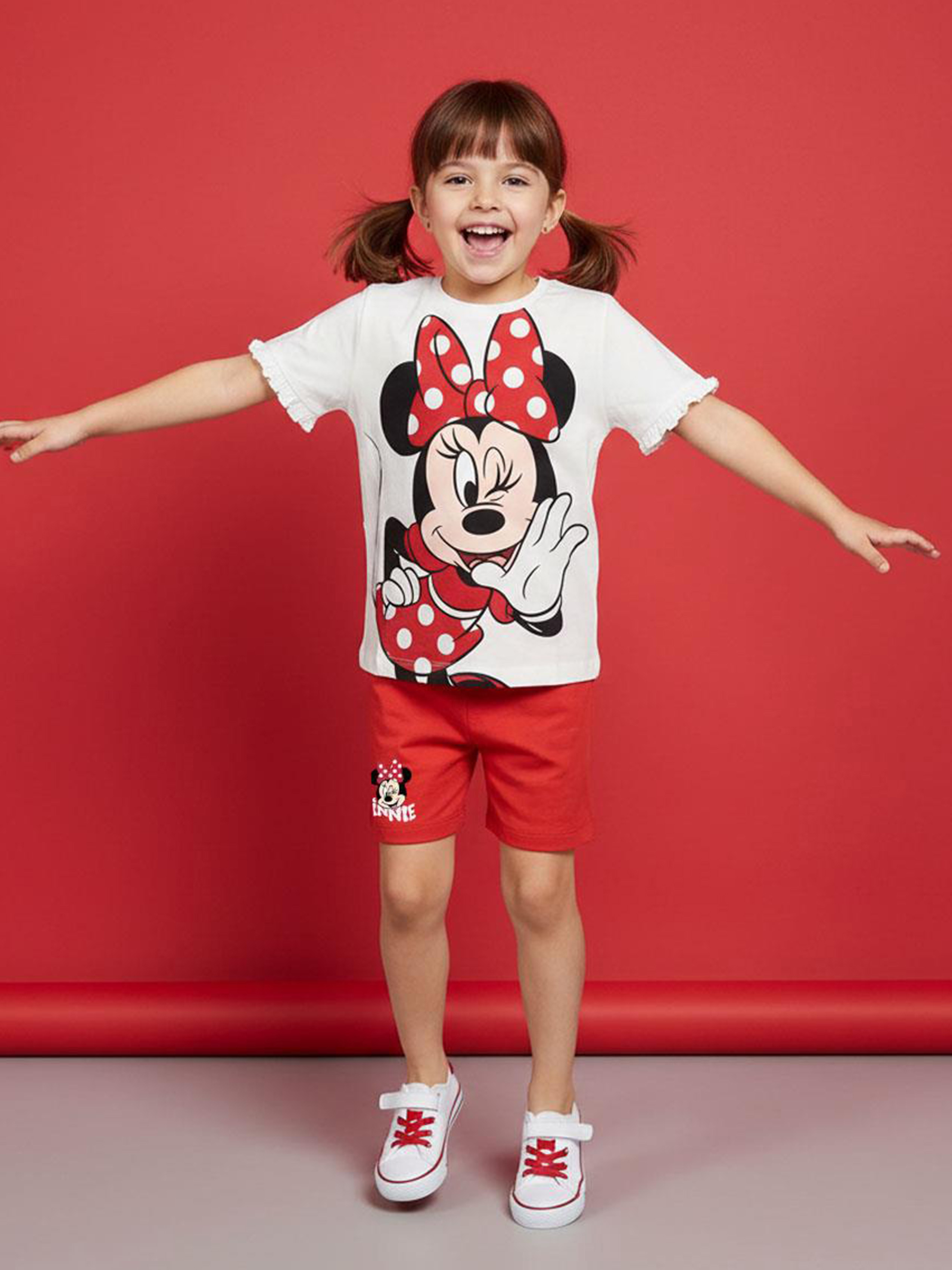 Disney Mimmi Pigg T-shirt &  Shorts Set, Vit, 104-110