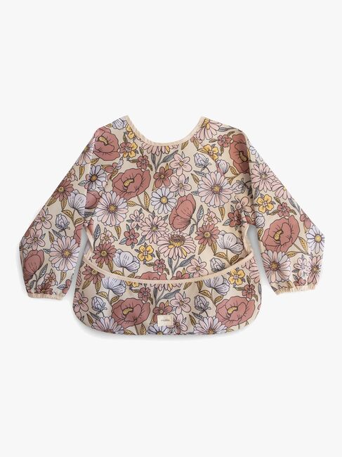 Mushie  Långärmad Haklapp, Retro Flowers