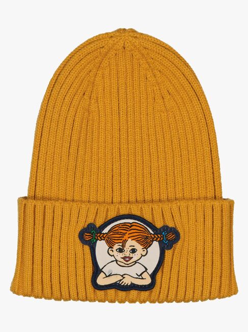 Geggamoja Pippi Långstrump Stickad Mössa, Gul 3816-09-1448_1.jpg