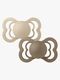 BIBS Supreme Napp 2-pack Latex Stl 1 Symmetrisk, Vanilla/Dark Oak
